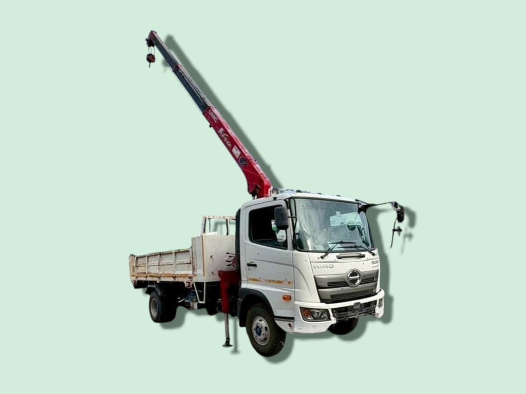 หกล้อดั้มพ์ ติดเครน HINO FC9J 155 แรง ปี63