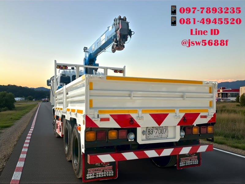 ♨️10 ล้อ 2 เพลา ติดเครน 5.5 ตัน ISUZU FVZ 200 แรง