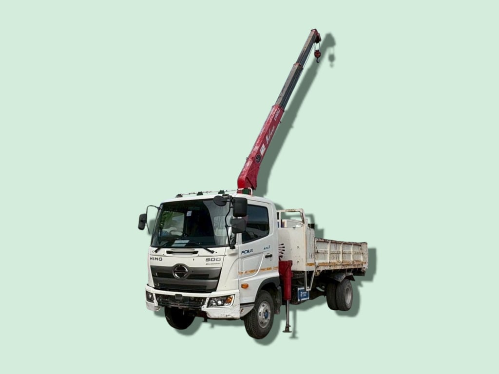 หกล้อดั้มพ์ ติดเครน HINO FC9J 155 แรง ปี63