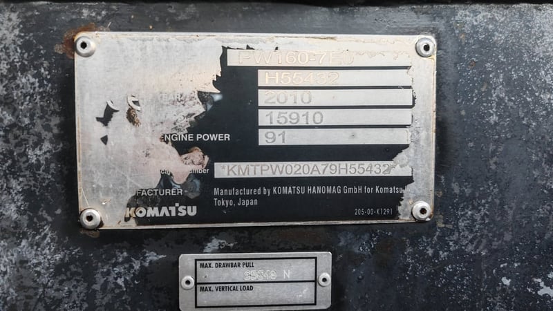 แมคโครล้อยาง โคมัตสุ 160-7EO