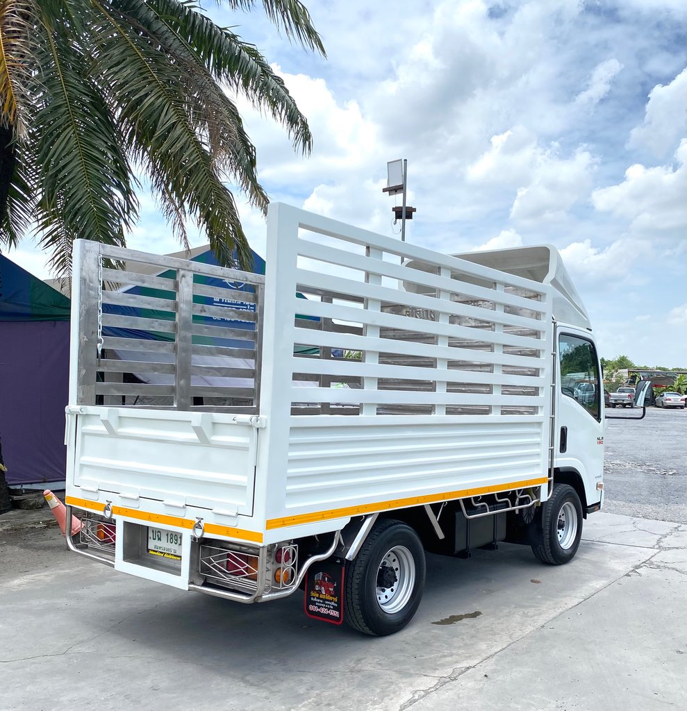 ISUZU NLR 130 ปี 2561 รุ่นใหม่ คอกสแตนเลส ยาว 3.20 ม.