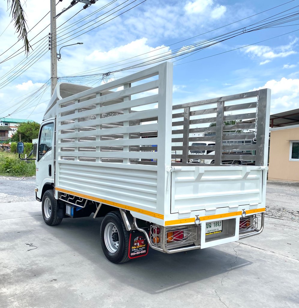 ISUZU NLR 130 ปี 2561 รุ่นใหม่ คอกสแตนเลส ยาว 3.20 ม.