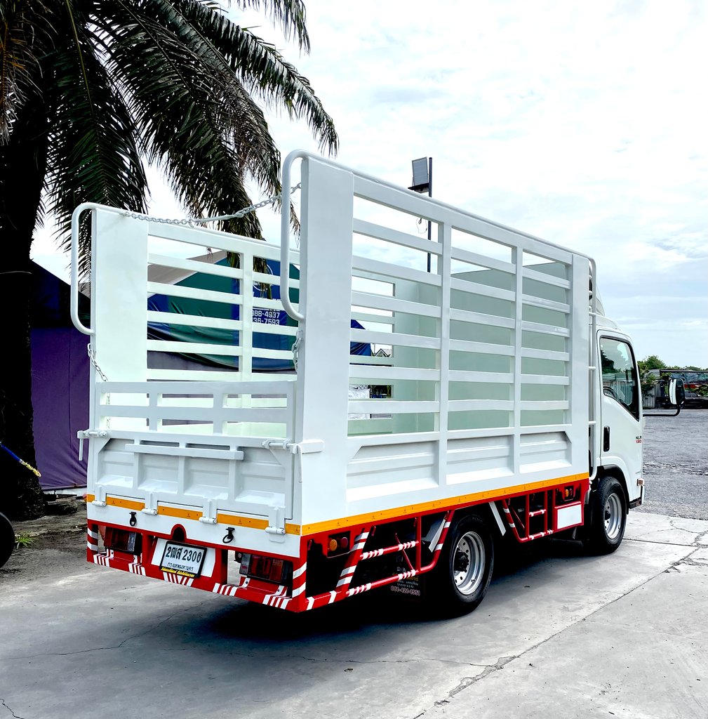 รถ ISUZU NLR 130 แรง ปี 2563  (รถห้างแท้ ) กะบะเหล็กคอกสูง  ยาว 3.55 กว้าง 1.85 ม. รถสวย มือเดียว