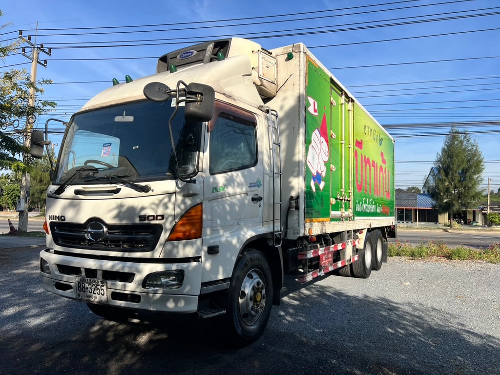 สิบล้อตู้เย็น FL8J เพลาเดียว 7.5 เมตร แอร์carrier รถบางเดิม พร้อมใช้ 🚨เน้นโทรนะครับ