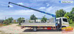 HINO FC 175แรงม้า รถบรรทุก 6ล้อ กระบะเหล็กติดเครน ปี2023 เลขไมล์ 112,051 กม.