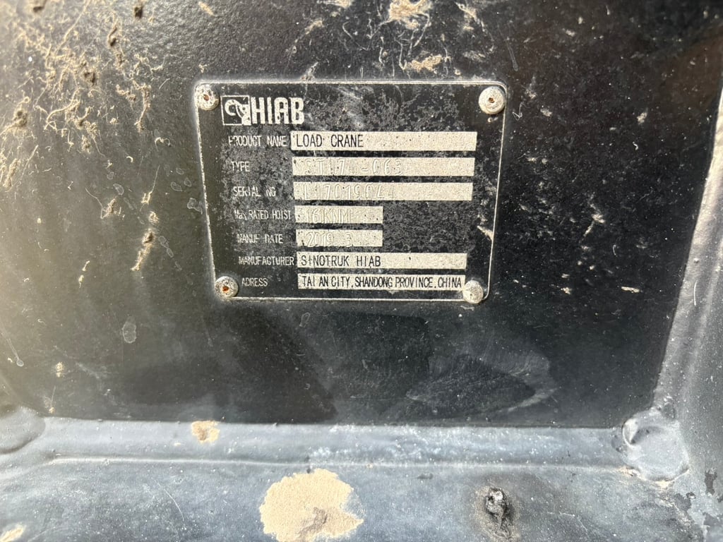 เครน Hiab ติดรถบรรทุก 6ตัน 4ปอก มือสองสภาพดี