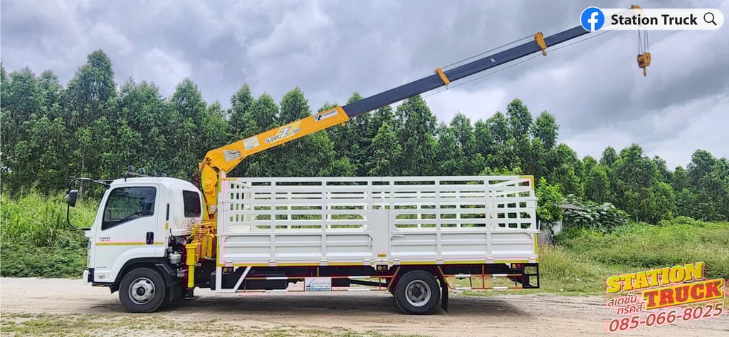 ISUZU FRR 210แรงม้า รถบรรทุก 6ล้อ กระบะเหล็กติดเครน ปี2023 เลขไมล์ 461 กม. ISUZU FRR 210แรงม้า รถบรรทุก 6ล้อ กระบะเหล็กติดเครน ปี2023 เลขไมล์ 461 กม.