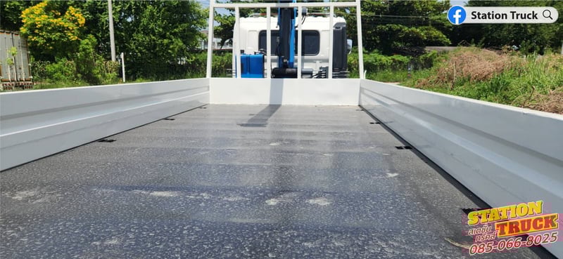 HINO FC 175แรงม้า รถบรรทุก 6ล้อ กระบะเหล็กติดเครน ปี2023 เลขไมล์ 112,051 กม.