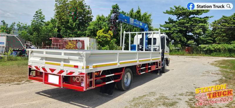 HINO FC 175แรงม้า รถบรรทุก 6ล้อ กระบะเหล็กติดเครน ปี2023 เลขไมล์ 112,051 กม.