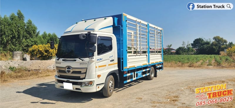 HINO FC 155แรงม้า รถบรรทุก 6ล้อ กระบะคอกสูง ปี2023 เลขไมล์ 62,765 กม.