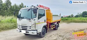 ISUZU FRR 210แรงม้า รถบรรทุก 6ล้อ กระบะเหล็กติดเครน ปี2022 เลขไมล์ 68,864 กม.