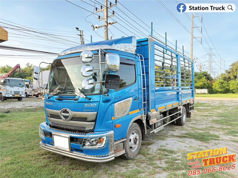 HINO FC 175แรงม้า รถบรรทุก 6ล้อ กระบะคอกสูง ปี2023 เลขไมล์ 53,523 กม.