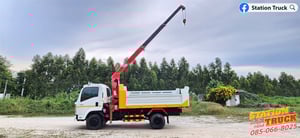 ISUZU FRR 210แรงม้า รถบรรทุก 6ล้อ กระบะเหล็กติดเครน ปี2022 เลขไมล์ 68,864 กม.