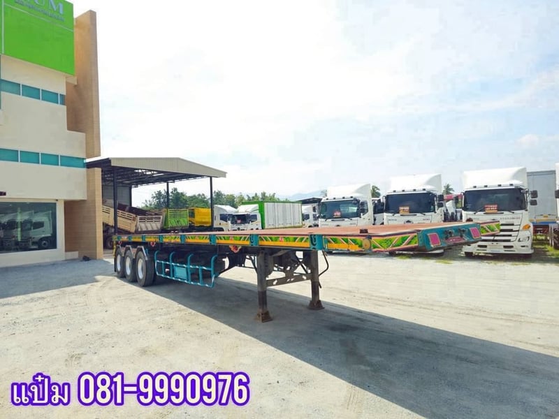 🚚 หางพื้นเรียบ สามเพลา ปี 61 อู่  เอส ที ยาว 12.4 เมตร Sาคา  280,000.-(9740)