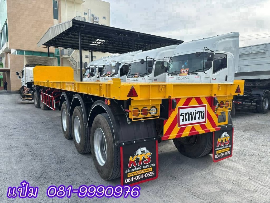 🚚หางพื้นเรียบสามเพลา ปี 2565 อู่วาฟา ราคา 380,000.-(6112) 🚚หางพื้นเรียบสามเพลา ปี 2565 อู่วาฟา ราคา 380,000.-(6112)
