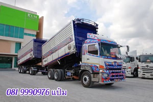🚛สิบล้อดั้มพ์ พ่วงเเม่ลูก ปี 2561 HINO FM1A  344 เเรงม้า (3362)(3363)