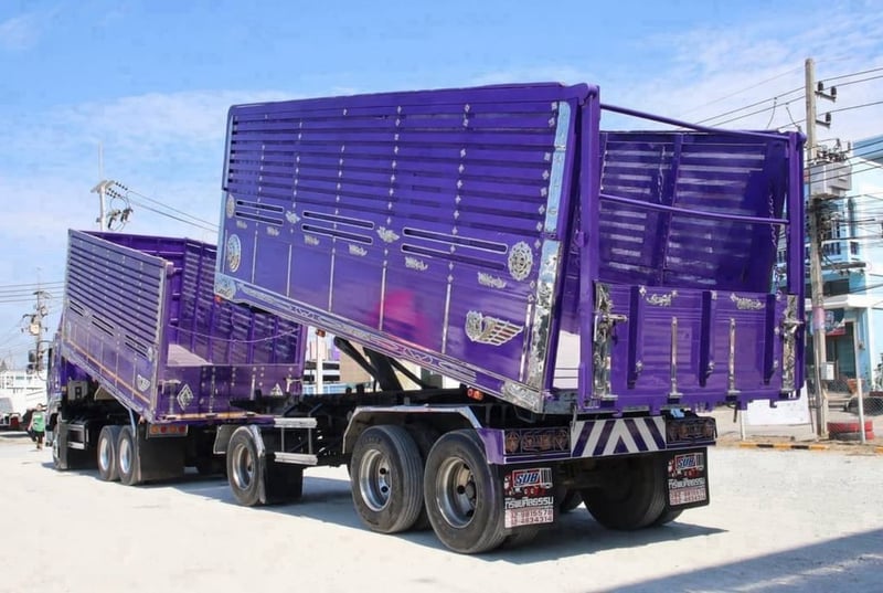 🚛 สิบล้อดั้มพ์เกษตร พ่วงเเม่ลูก ปี 2554 ISUZU FXZ 360 เเรงม้า Sาคา 1,760,000.-(9033)(0857)