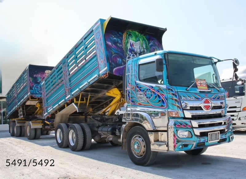 สิบล้อดั้มพ์พ่วง HINO FM1A  344 แรงม้า ปี 67 (5491)