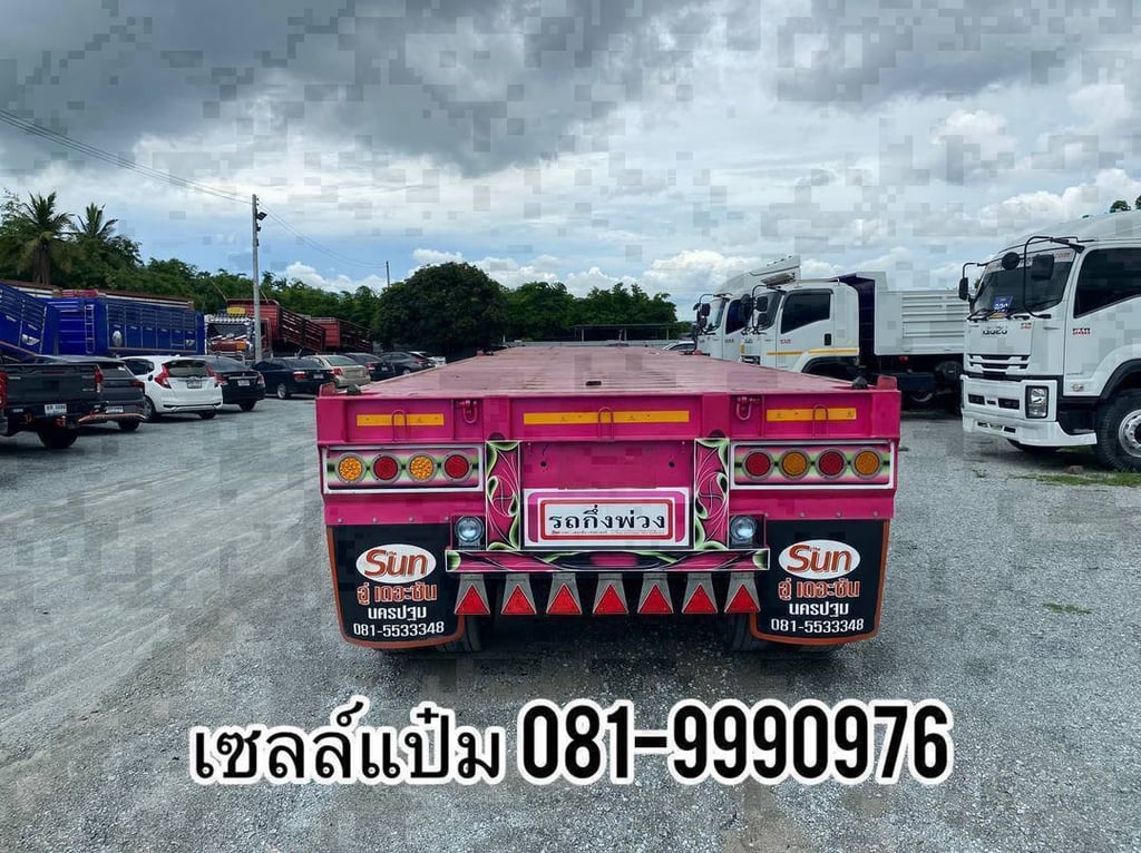 ❗️สด ลด vat นิติบุคคลรับประโยชน์เต็มเต็ม 🚚หางพื้นเรียบสามเพลา ปี 2565 อู่เดอะซัน  ใส่ตู้ 40 ฟุต ราคา 410,000.-( 0376)