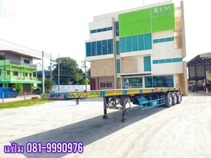 🚚 หางพื้นเรียบ สามเพลา ปี 61 อู่  เอส ที ยาว 12.4 เมตร Sาคา  280,000.-(9740)