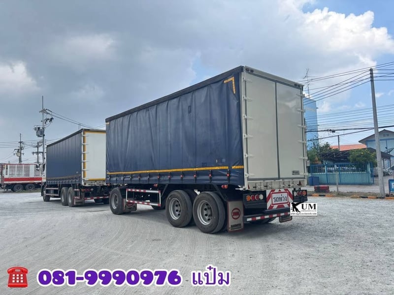 🚚สิบล้อตู้ผ้าใบ พ่วงเเม่ลูก ปี 2567 HINO  FL1A 344 แรงม้า Sาคา  2,920,000.-(5506)(5507)