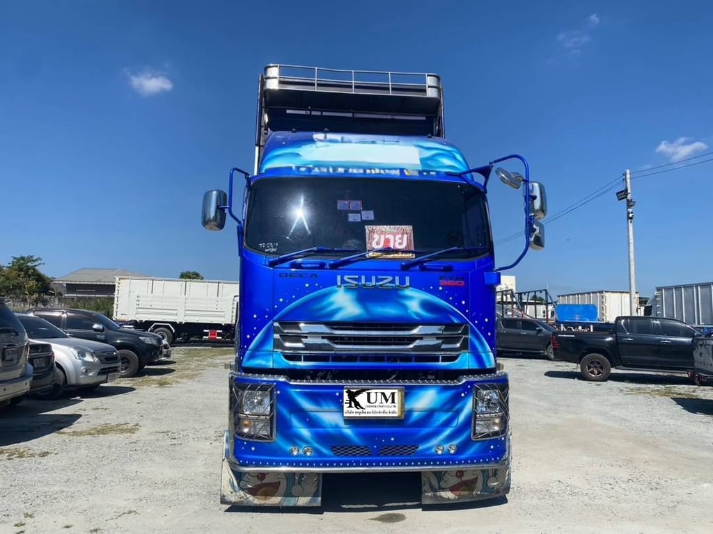 🚚สิบสองล้อ พ่วงเเม่ลูก ปี 2557 ISUZU  FXZ  360 เเรงม้า Sาคา  1,790,000.-(2501)(2502)
