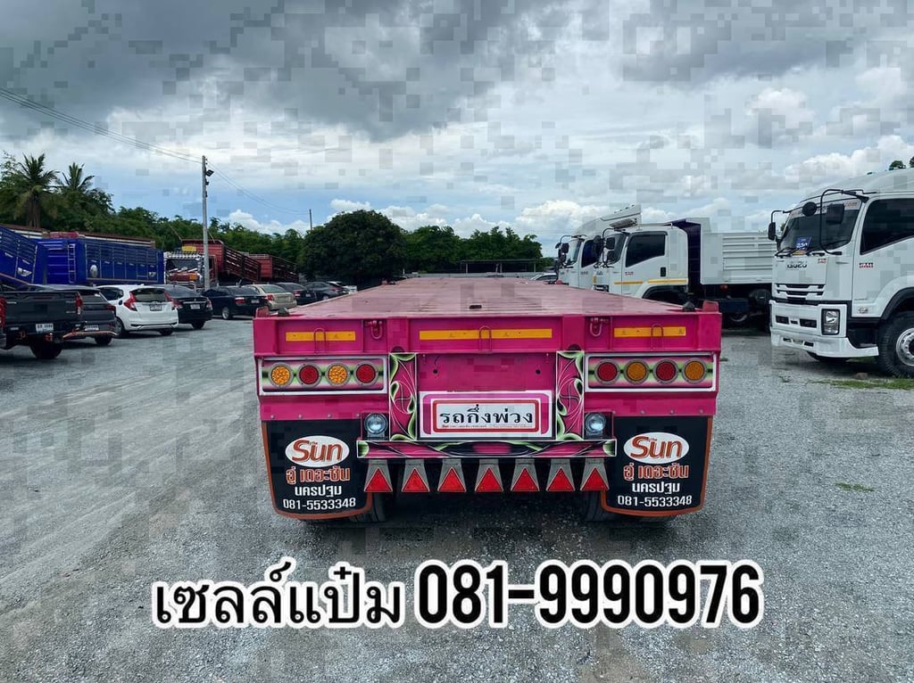 🚚หางพื้นเรียบสามเพลา ปี 2565 อู่เดอะซัน ใส่ตู้ 40 ฟุต ราคา 410,000.-( 0376) 🚚หางพื้นเรียบสามเพลา ปี 2565 อู่เดอะซัน ใส่ตู้ 40 ฟุต ราคา 410,000.-( 0376)