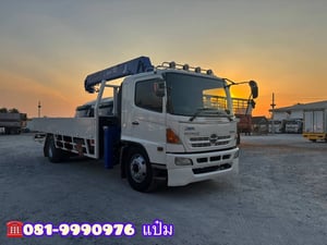 🚚หกล้อติดเครน ปี 56 HINO FG8J 212 เเรง เครน TADANO 8 ตัน 3 ปอก Sาคา  1,390,000.-(7098)