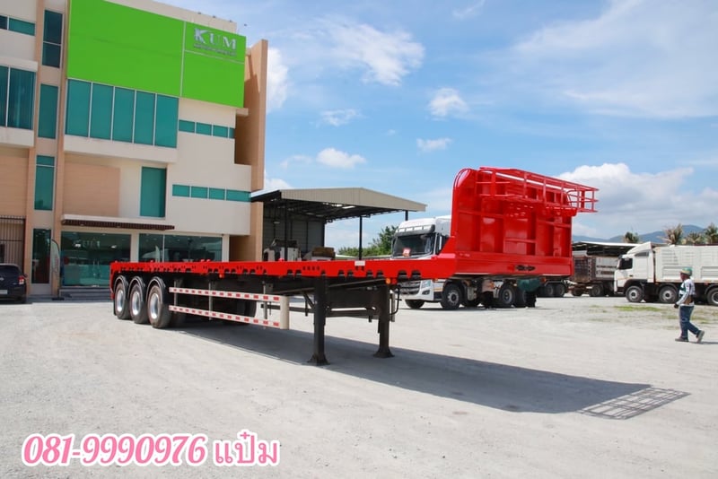 หางพื้นเรียบ สามเพลา อู่พนัส ปี 2566 (6861) ยาว 12.48 กว้าง 2.50 หางพื้นเรียบ สามเพลา อู่พนัส ปี 2566 (6861) ยาว 12.48 กว้าง 2.50