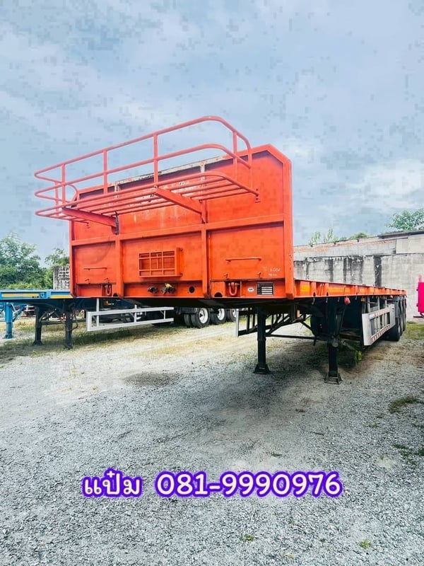 หางพื้นเรียบสามเพลา  ปี 2565  อู่สามมิตร ราคา 490,000.-(6080)