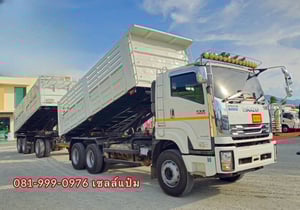 🚚สิบล้อดั้มพ์ พ่วงเเม่ลูก ISUZU FXZ  360  ปี 65 Sาคา 3,190,000.-(9575)(9576)