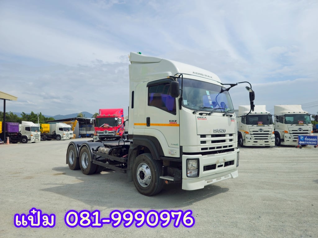 (6863)ISUZU GXZ 360แรงม้า รถบรรทุก หัวลาก 10ล้อ หัวลาก เฉพาะหัว ปี2012 เลขไมล์น้อยกว่า 500,000 กม. (6863)ISUZU GXZ 360แรงม้า รถบรรทุก หัวลาก 10ล้อ หัวลาก เฉพาะหัว ปี2012 เลขไมล์น้อยกว่า 500,000 กม.