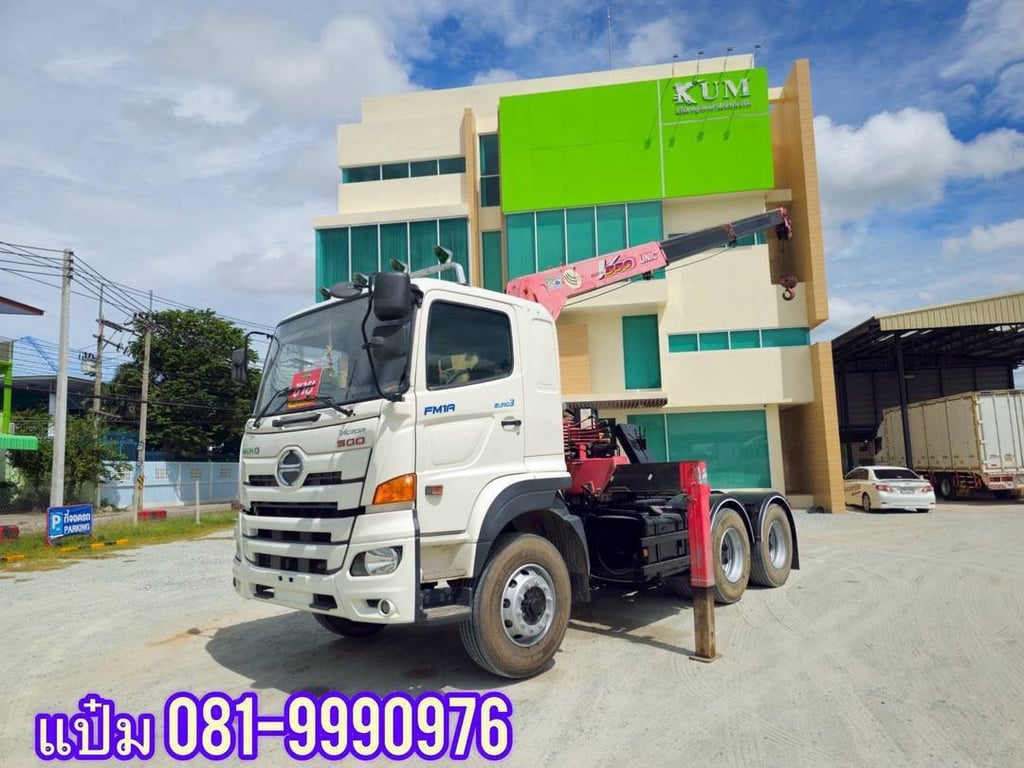 🚚สิบล้อหัวลากติดเครน  ปี 2562 HINO  FM1A  344 แรงม้า ราคา  1,890,000.-(0293)