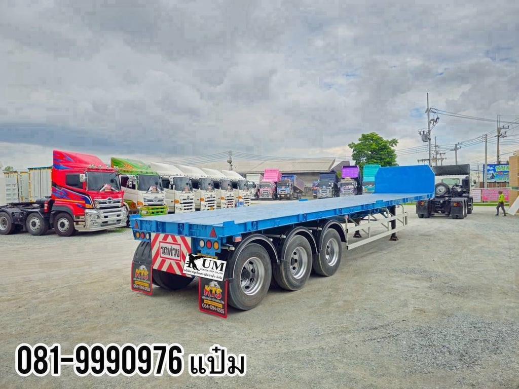 🚚หางพื้นเรียบ สามเพลา ปี 2567 อู่ CIMC มีบังเกอร์ ราคา 430,000.-(8154) 🚚หางพื้นเรียบ สามเพลา ปี 2567 อู่ CIMC มีบังเกอร์ ราคา 430,000.-(8154)