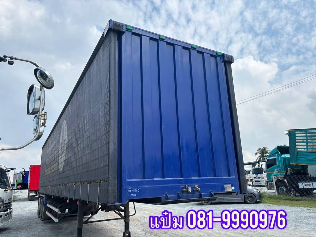 🚚 หางตู้ผ้าใบ  ปี 2565 สามเพลา  อู่สามมิตร ราคา  740,000.-  (0160)