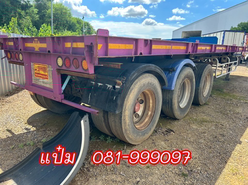 🚚หางพื้นเรียบ สามเพลา  ปี 2555  อู่พนัสมาวิม ราคา  310,000.-(7198)