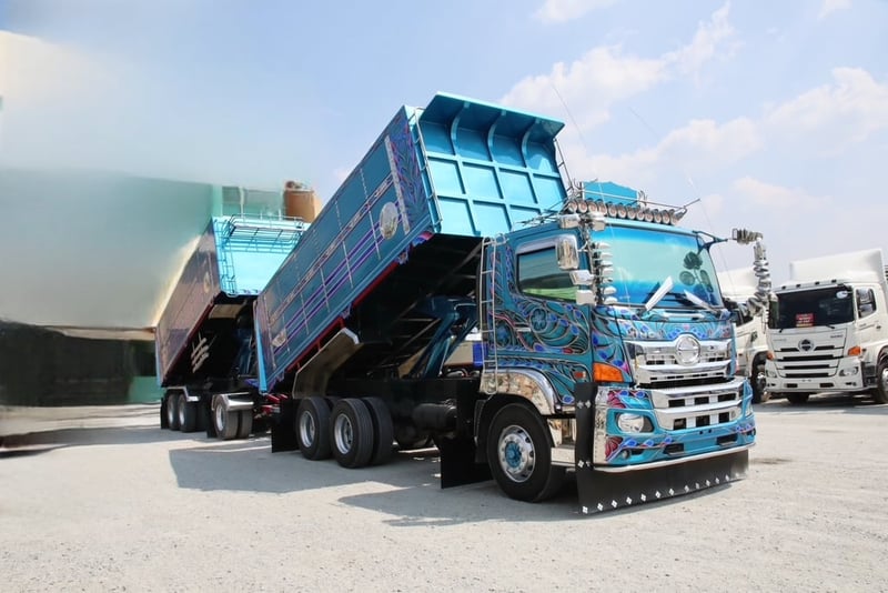 สิบล้อดั้มพ์ พ่วงเเม่ลูก ปี 2564 HINO FM2P 380 เเรงม้า ยางใหม่ 10 เส้น Sาคา 2,710,000.-(2344)(TD35)