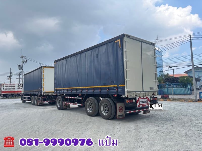 🚚สิบล้อตู้ผ้าใบ พ่วงเเม่ลูก ปี 2567 HINO  FL1A 260 แรงม้า Sาคา  2,920,000.-(5506)(5507)
