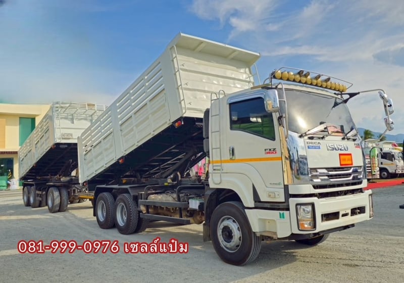 🚚สิบล้อดั้มพ์ พ่วงเเม่ลูก ISUZU FXZ  360  ปี 65 Sาคา 3,190,000.-(9575)(9576)