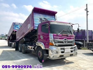 🚚สิบล้อดั้มพ์พ่วง HINO FM2P  380 แรงม้า ปี 65 (2089)(2090) Sาคา  2,520,000.-