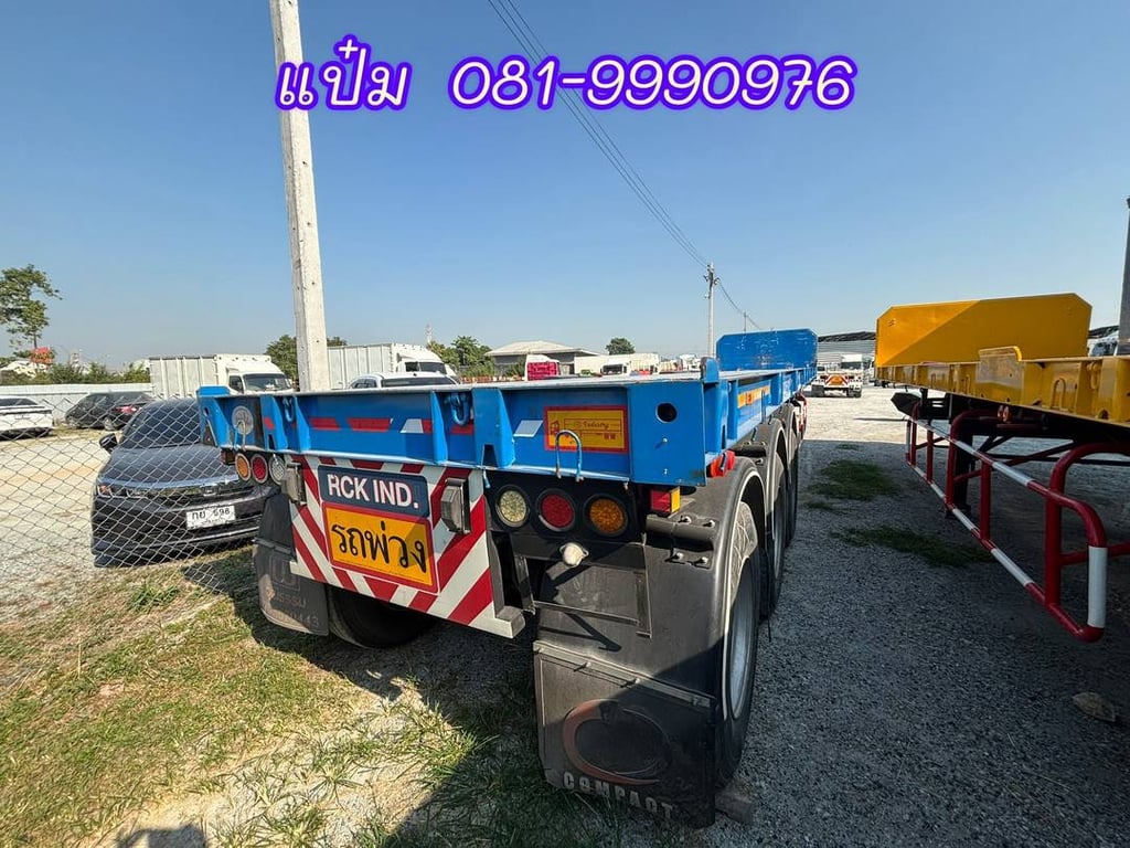 🚚หางพื้นเรียบ  ปี 2565 อู่  RCK  สามเพลา Sาคา  430,000.- ( 5250 ) 