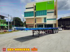 🚛หางพื้นเรียบ สามเพลา อู่วาฟา  ปี 2565  Sาคา  420,000.-(8655)