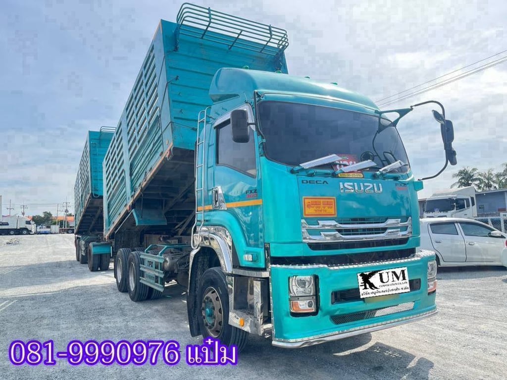 สิบล้อดั้มพ์พ่วงเเม่ลูก  ปี 2566  ISUZU  FXZ 360 แรงม้า ราคา  2,990,000.-(5392)(5393)