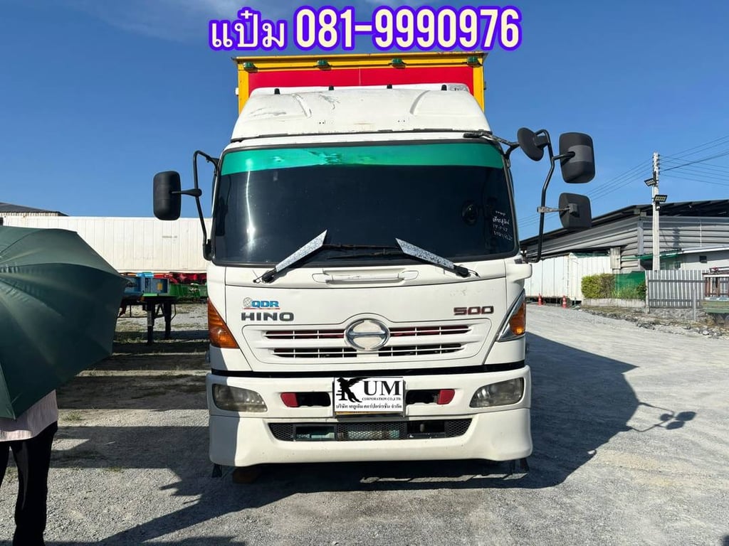 HINO 500 240แรงม้า รถบรรทุก 6ล้อ ตู้แห้ง ปี2012 เลขไมล์ 500,000 กม.
