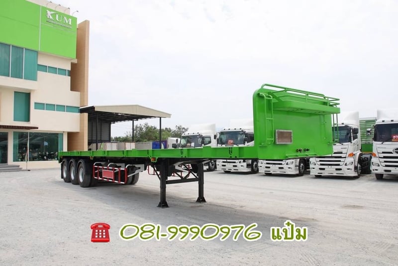 🚚หางพื้นเรียบ สามเพลา อู่ส.สมบัติ  ปี 2561 ( 5529) Sาคา 410,000.-