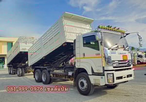 🚚สิบล้อดั้มพ์ พ่วงเเม่ลูก ISUZU FXZ  360  ปี 65 Sาคา 3,190,000.-(9575)(9576) .