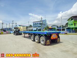 🚛หางพื้นเรียบ สามเพลา อู่วาฟา  ปี 2565  Sาคา  420,000.-(8655)