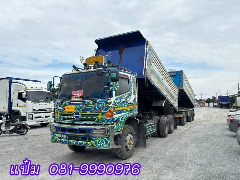 🚚สิบล้อดั้มพ์ พ่วงเเม่ลูก  ปี 56  HINO 344 แรงม้า Sาคา  1,610,000.-(3163)(3164)
