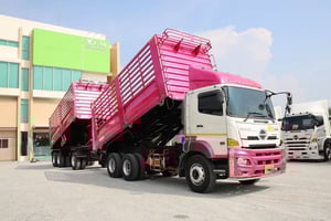 สิบล้อดั้มพ์ พ่วงเเม่ลูก ปี 2565 HINO  FM1A  344 เเรงม้า 