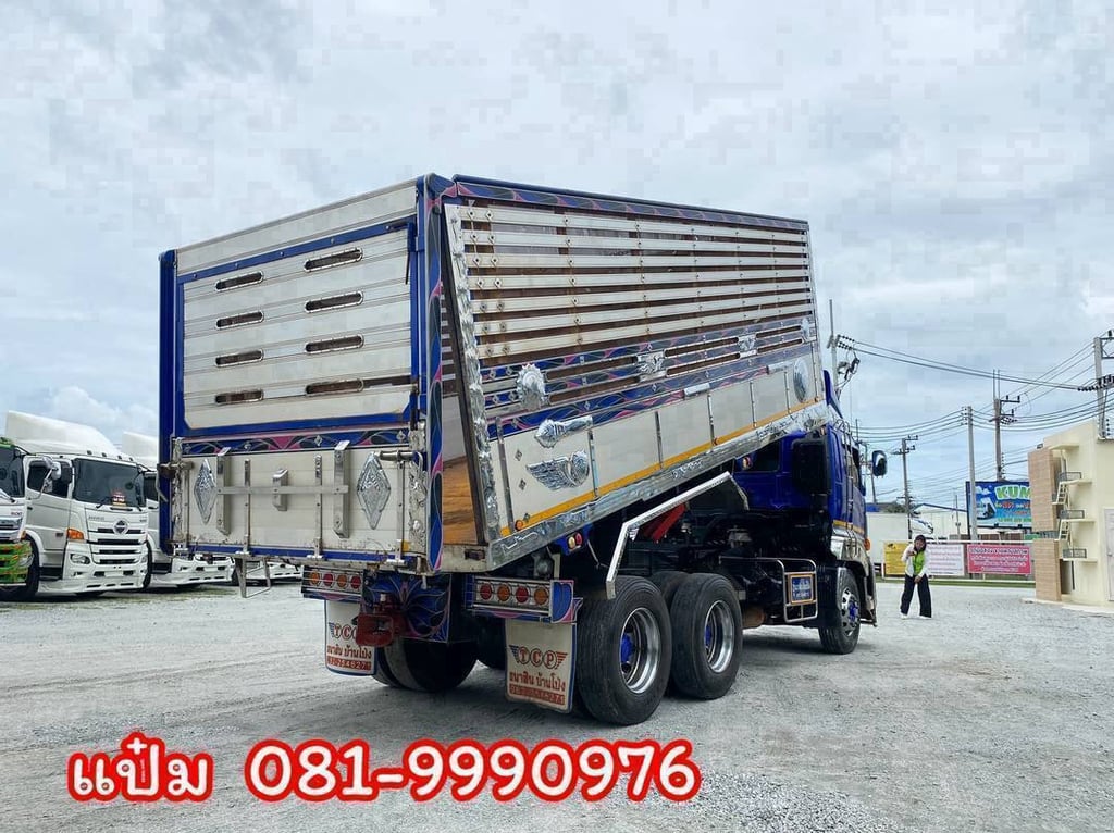 🚌สิบล้อดั้มพ์ ปี 2566  คอกเกษตรชุดใหญ่ HINO  VICTOR  FM1A 344 แรงม้า ราคา  2,250,000.-(2108)
